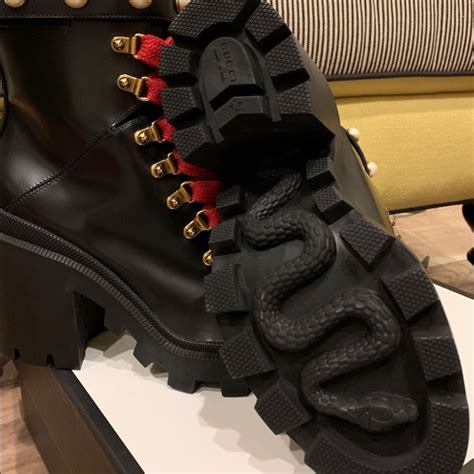 gucci snake boots second hand|Gucci boots snake bottom.